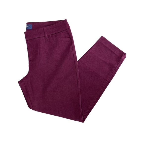 Old Navy Pixie Mid Rise Pants Size 12 Ladies Navy Blue New - Picture 1 of 12